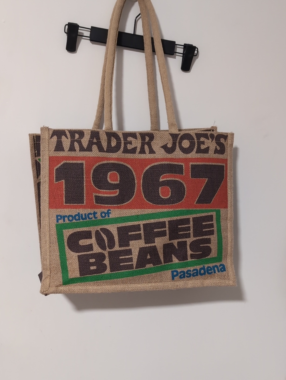 Beige '1967 Coffee Beans' Tote Bag From Trader Joe's